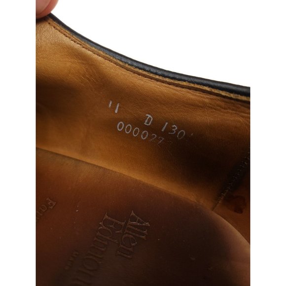ALLEN EDMONDS Fairgate Men\'s 11 D Black Leather Cap Toe Derby Dress Shoes main image 4